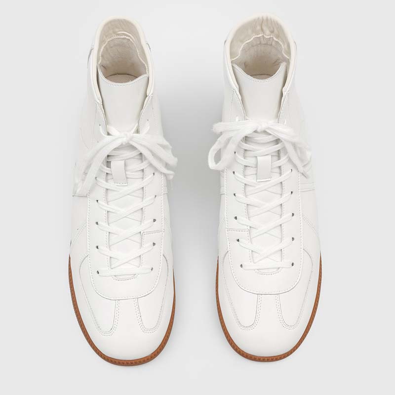 Guipure Lace Panel - Men Classic Spliced High Top Casual
