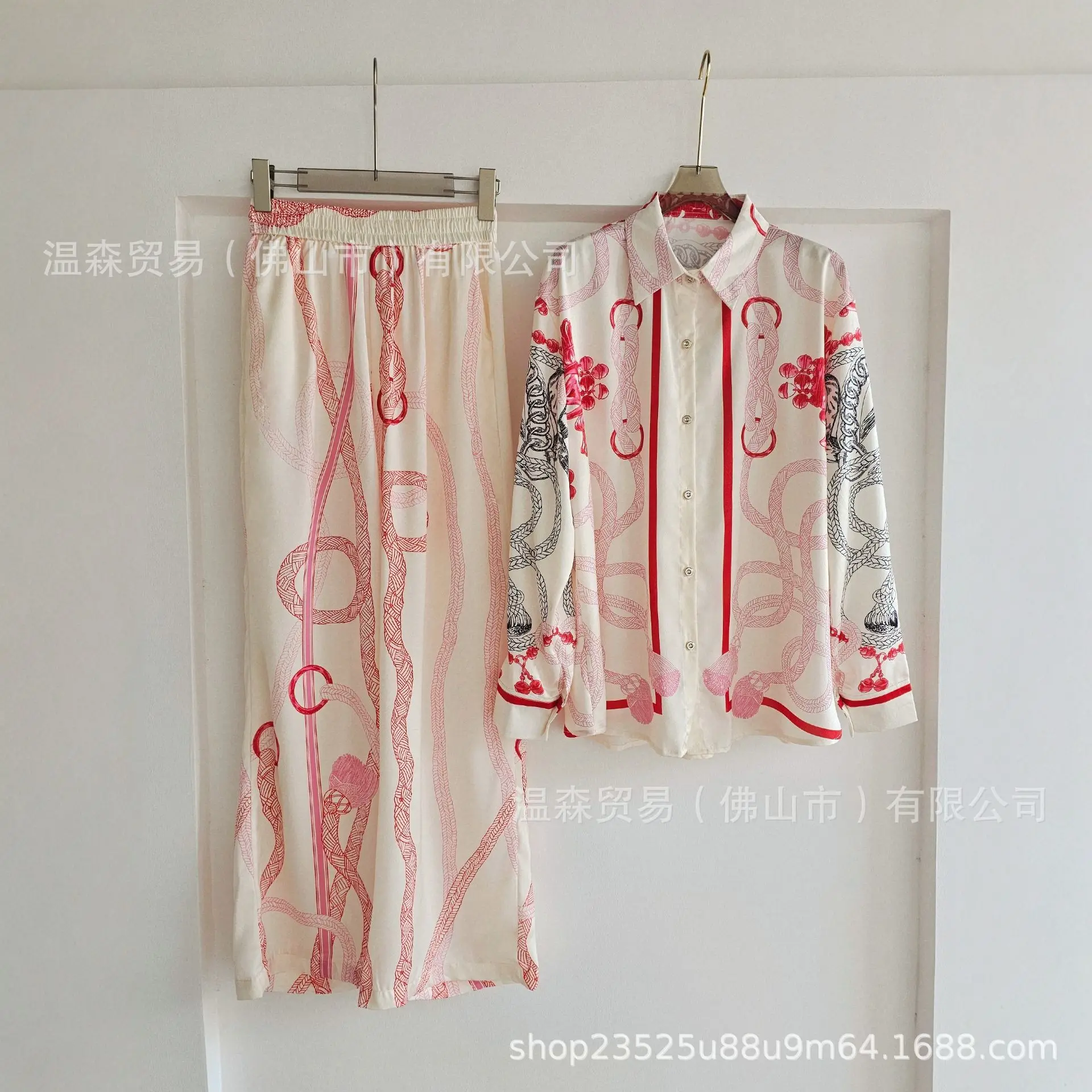 Embellish Knit - Baroque French Designer Printed Two Piece
