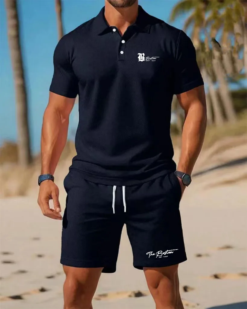 Summer New Men's Polo Shirt Se - Embellish Knit recension och pris