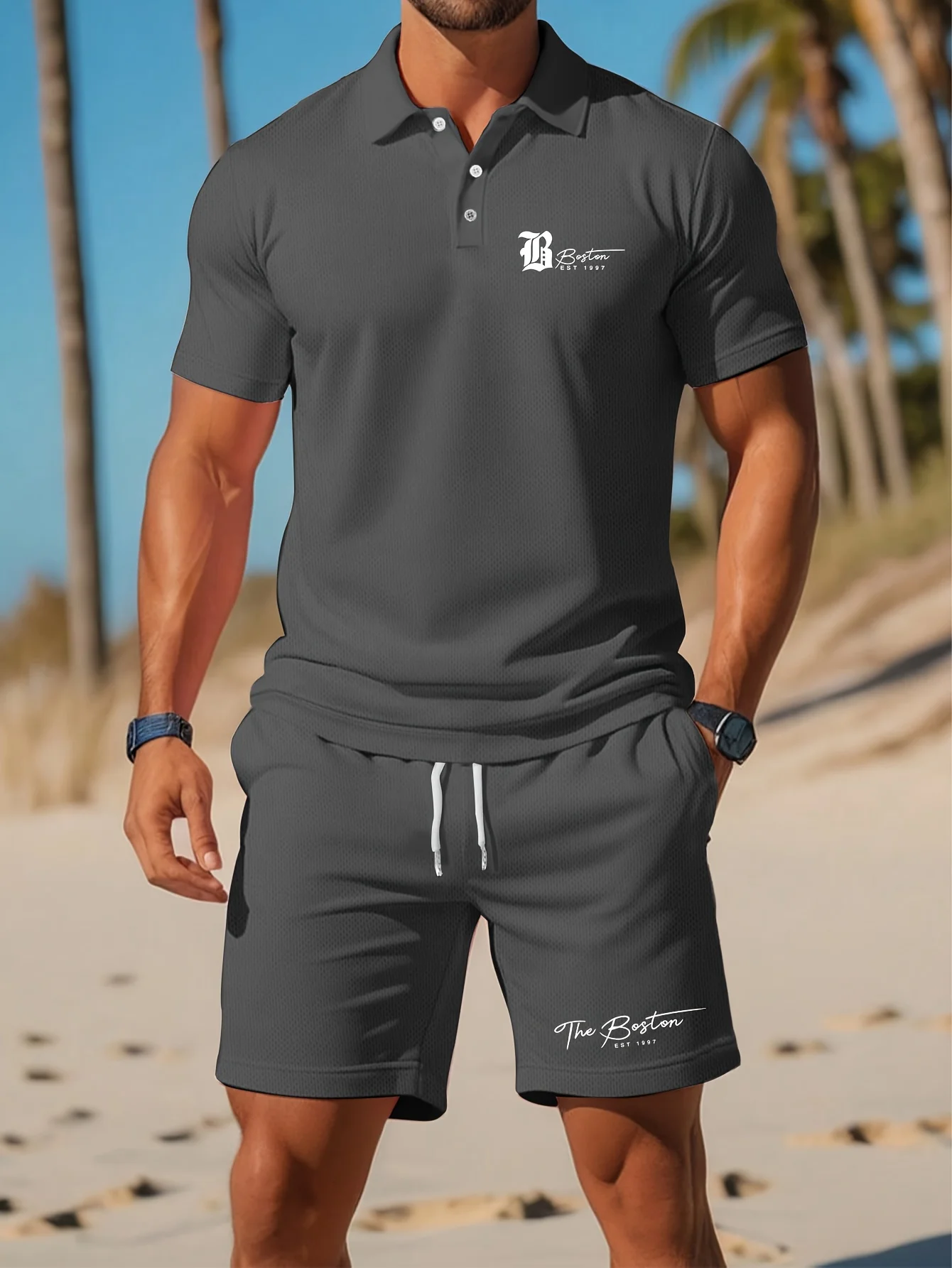 Summer New Men's Polo Shirt Se - Embellish Knit recension och pris