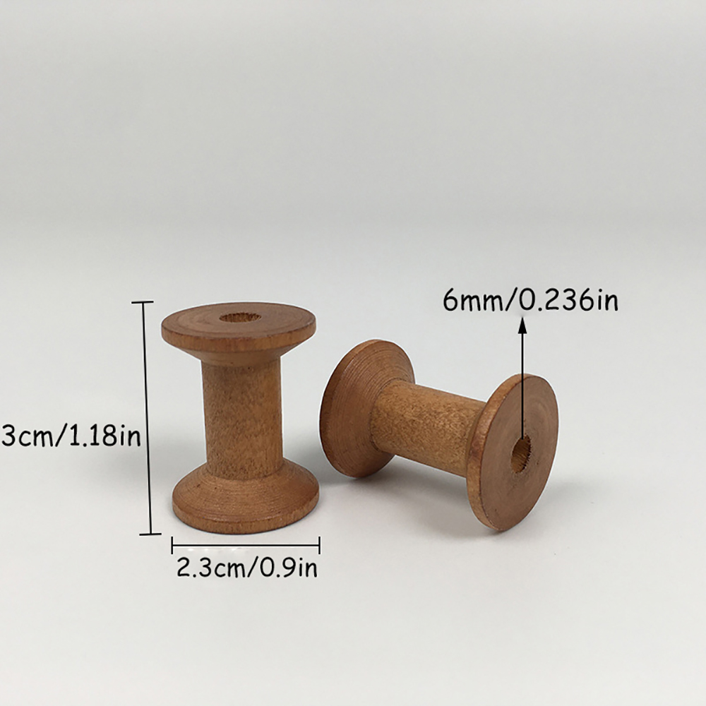 10/20Pcs Mini Wooden Bobbins E - Organza Ribbon Spool recension och pris