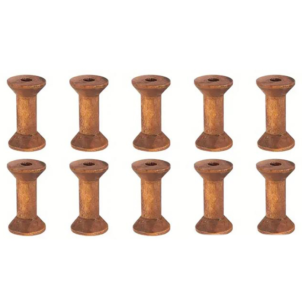 10/20Pcs Mini Wooden Bobbins E - Organza Ribbon Spool recension och pris