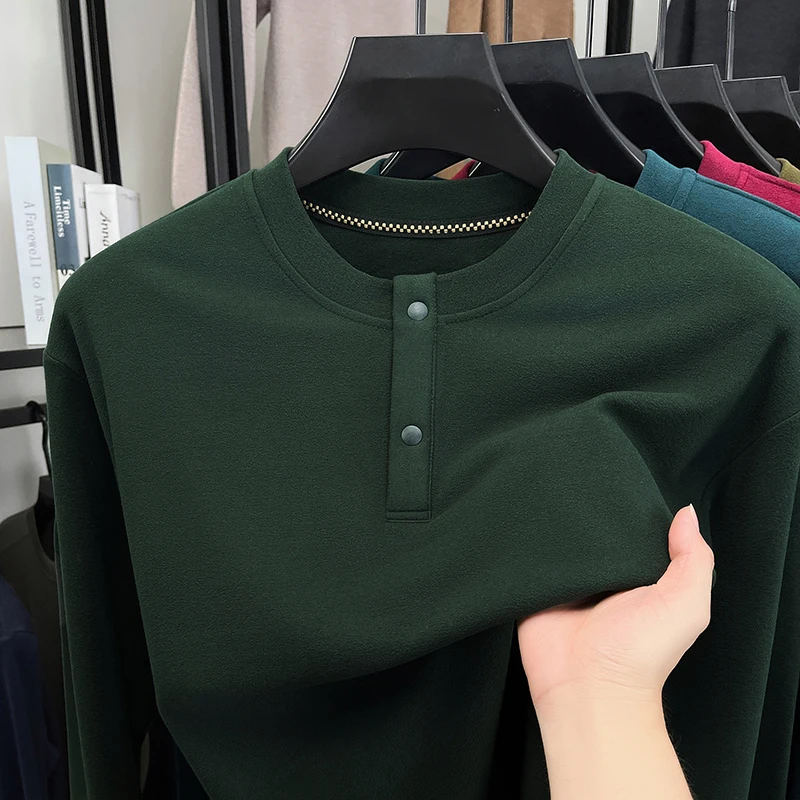Mens Loose Fit Henley Pullover - Embellish Knit recension och pris