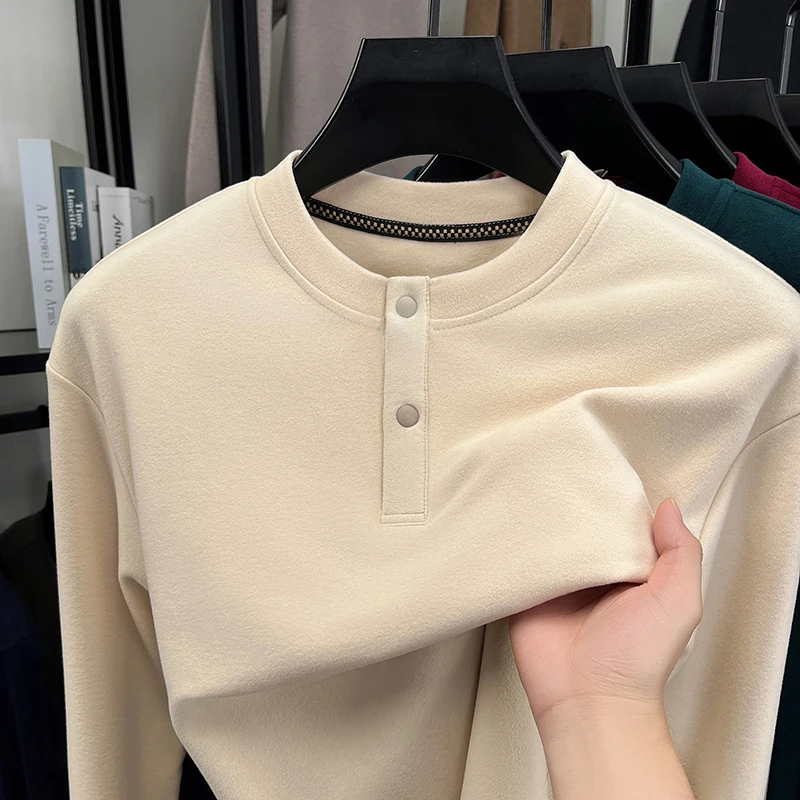 Mens Loose Fit Henley Pullover - Embellish Knit recension och pris