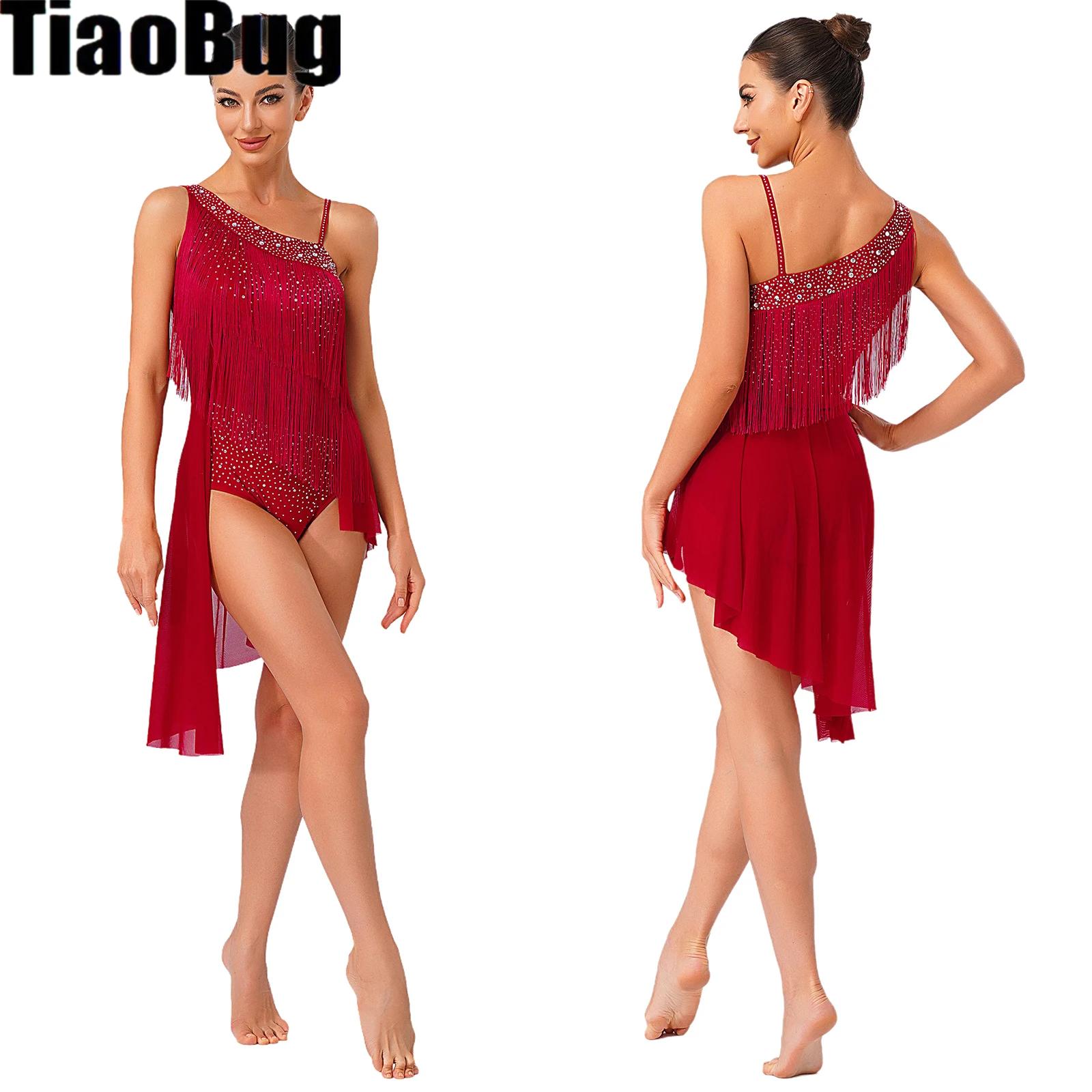 Women Tassel Latin Dance Leota - Rhinestone Banding Trim recension och pris