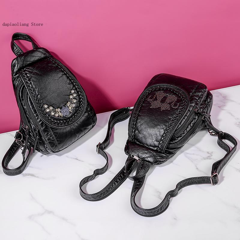 Women Small Chest Bags Fashion - Applique Patch Flower recension och pris